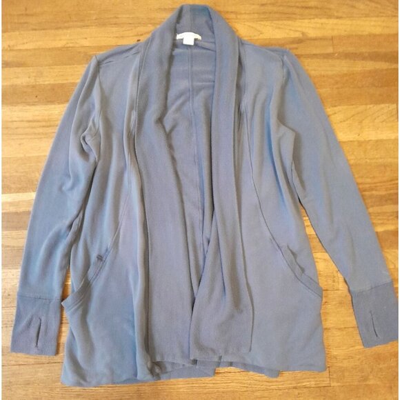 Athleta Sweaters - Athleta Pranayama Open Wrap Stretch Comfy Size Medium Cardigan Blue